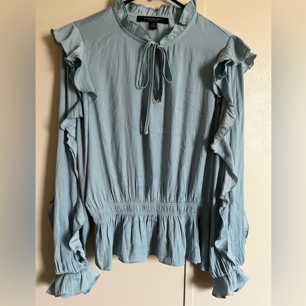 Marc NewYork- Long sleeve ruffle blouse